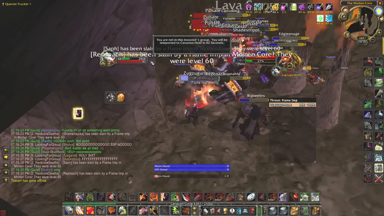 Hardcore World Of Warcraft Raid Wipe 25 People Lose Their Characters