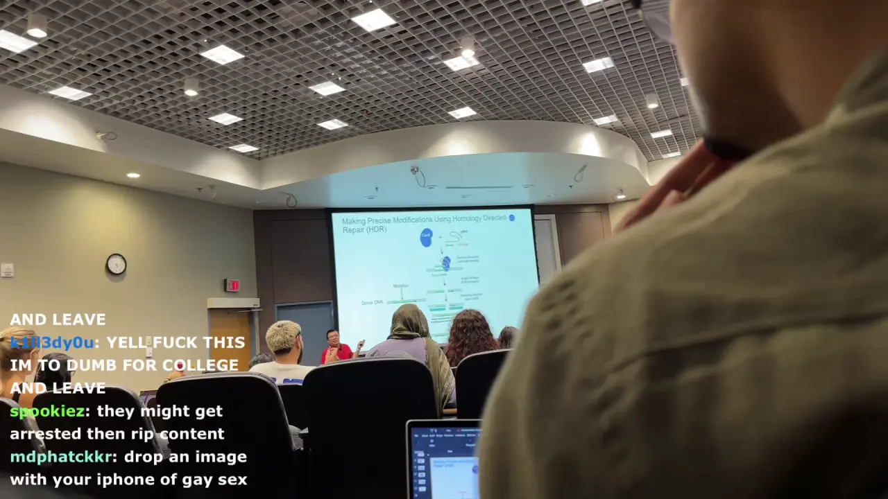 Streamer embarrasses himself in college class