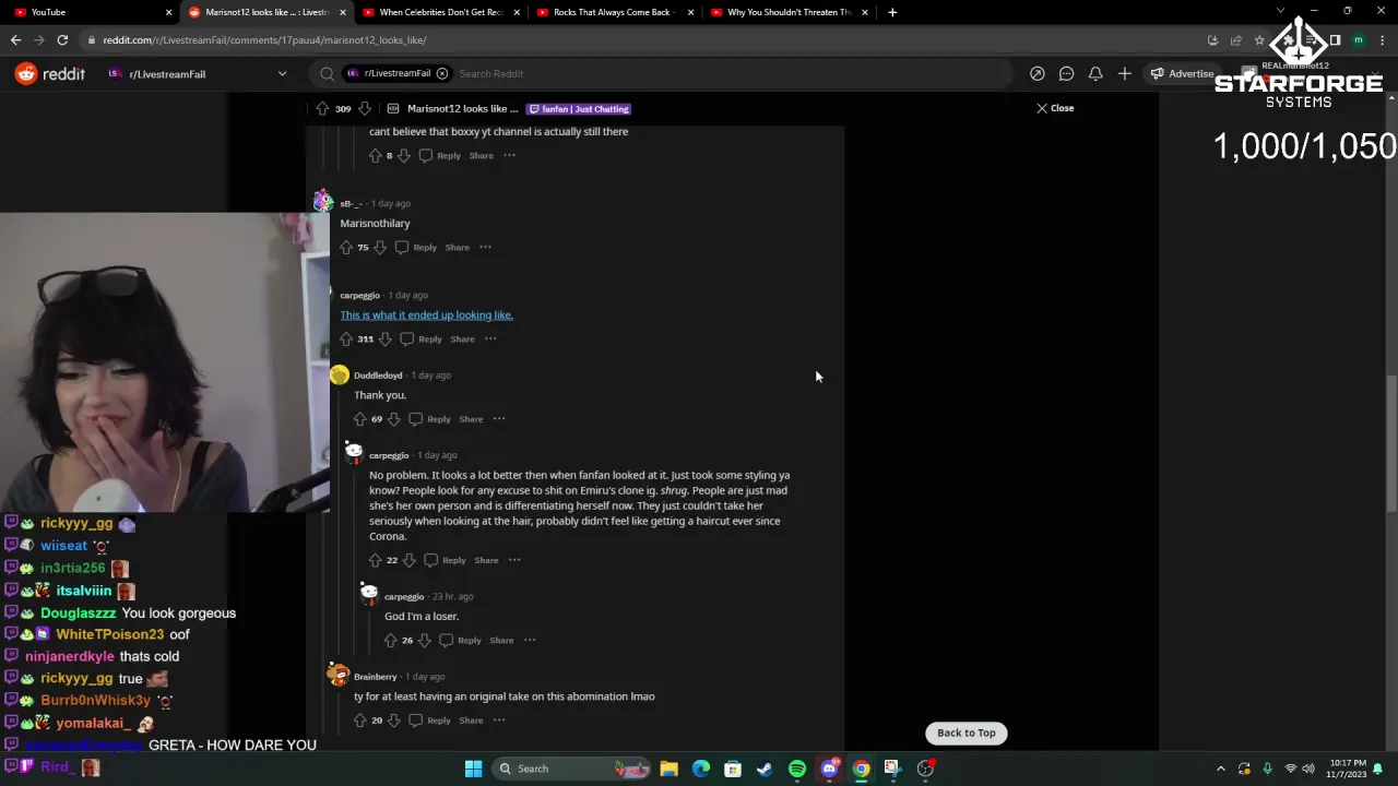 Streamer caught lounging offstream