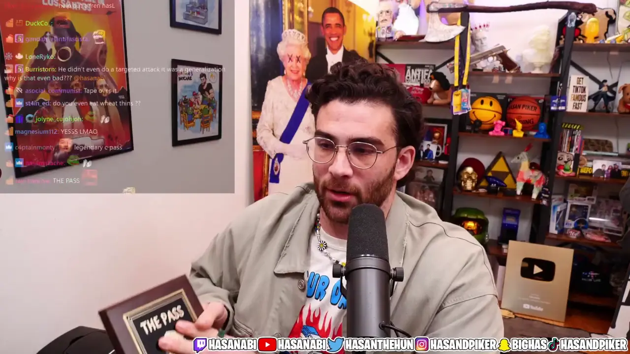 Hasan will give away his Wheat Thins Pass to Bruce so he won't get