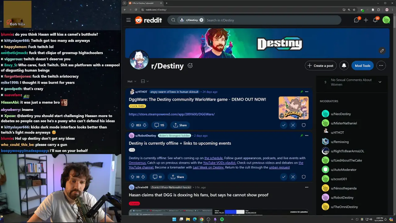 Destiny talks about Twitch