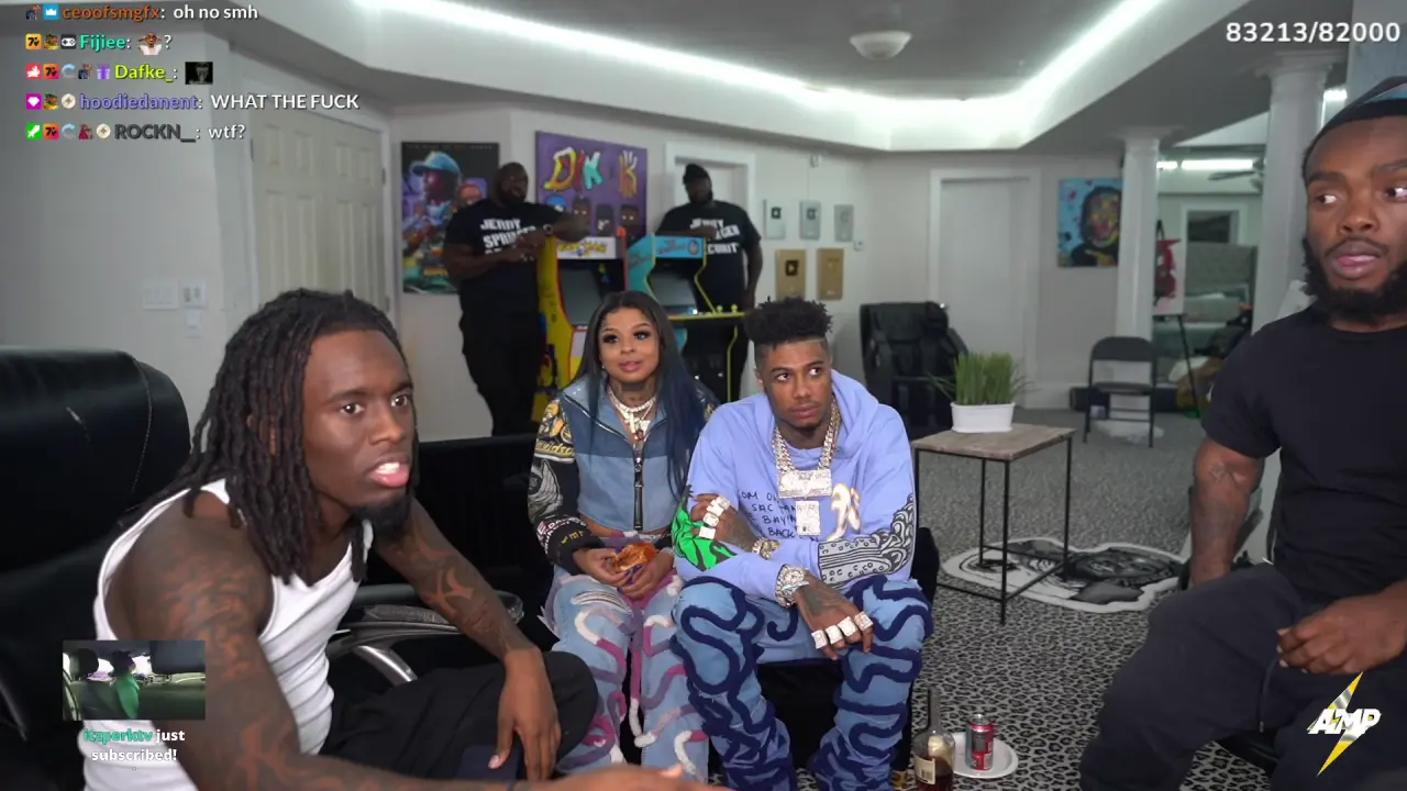 Blueface's girlfriend, Chrisean Rock, throws a chair at Kai's wall and makes a hole